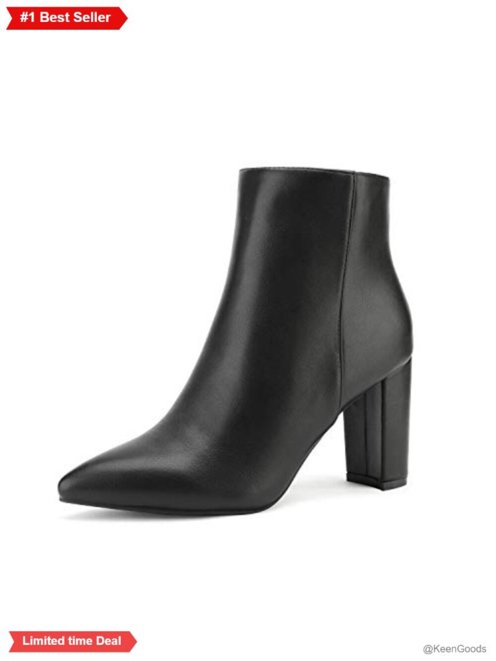 Women's Chunky Heel Ankle Booties Faux Fur Lined Zip Block Heel